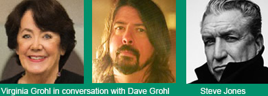 Virgina Grohl in conversation with Dave Grohl Steve Jones of the Sex Pistols and KLOS